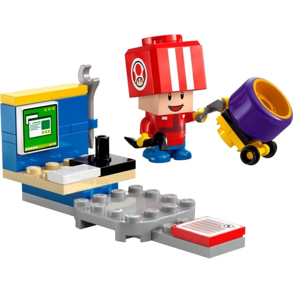 New LEGO Super Mario Kart Toad Pit Crew Set 30702 Polybag 39 Pieces Nintendo